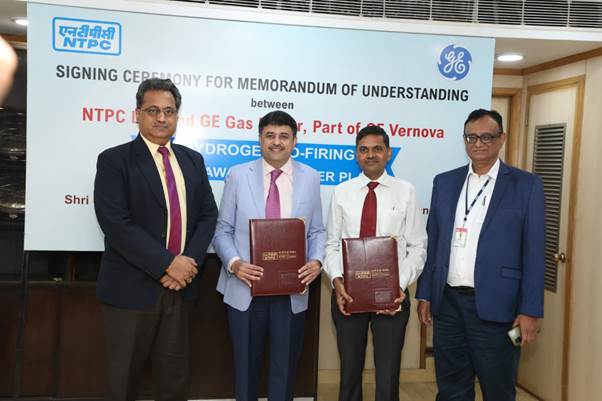 NTPC and GE Gas Power Sign MoU for demonstrating Hydrogen co-firing in Gas Turbines to Further Decarbonize Power Generation