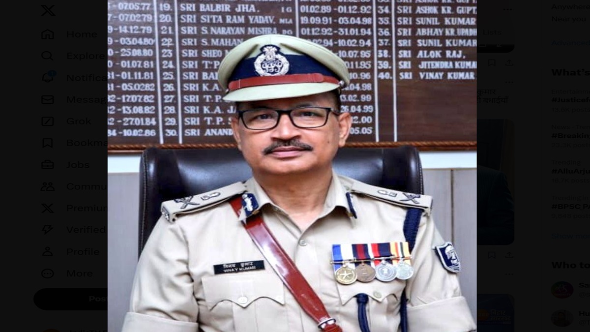 Vinay Kumar designated as DGP, Bihar