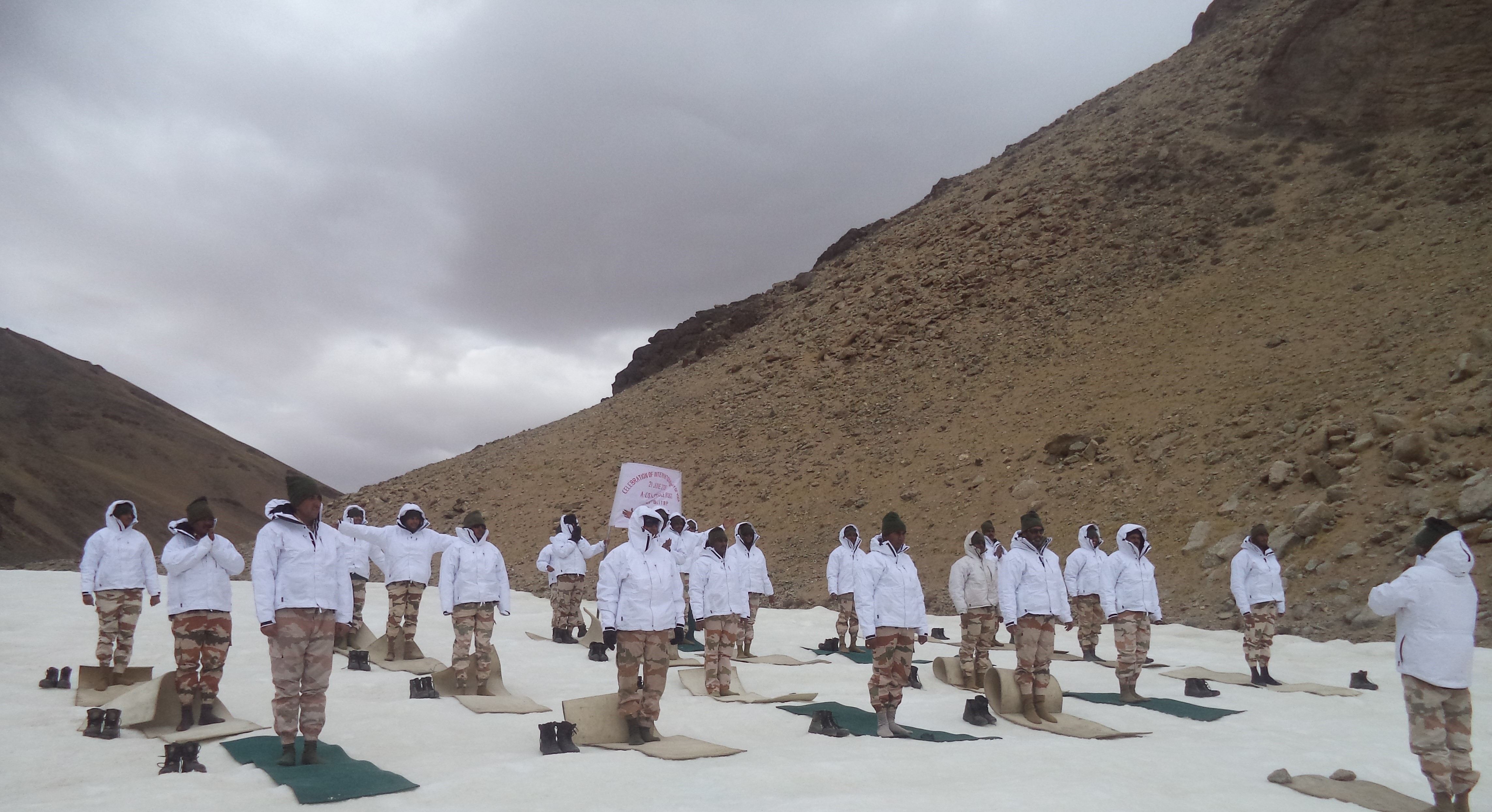 ITBP jawans practice yoga on International Yoga Day