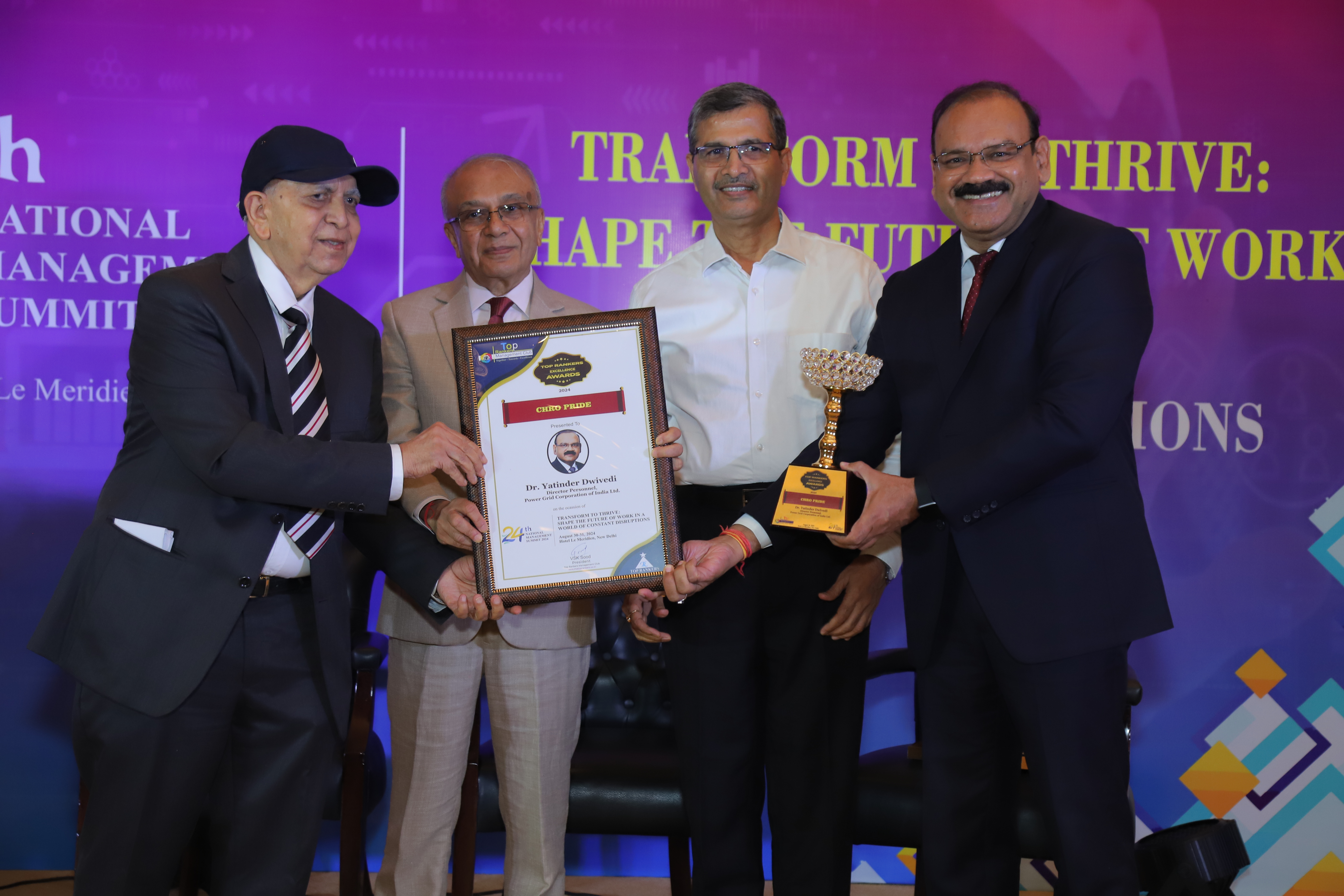 Dr. Yatindra Dwivedi Bestowed with CHRO PRIDE Award