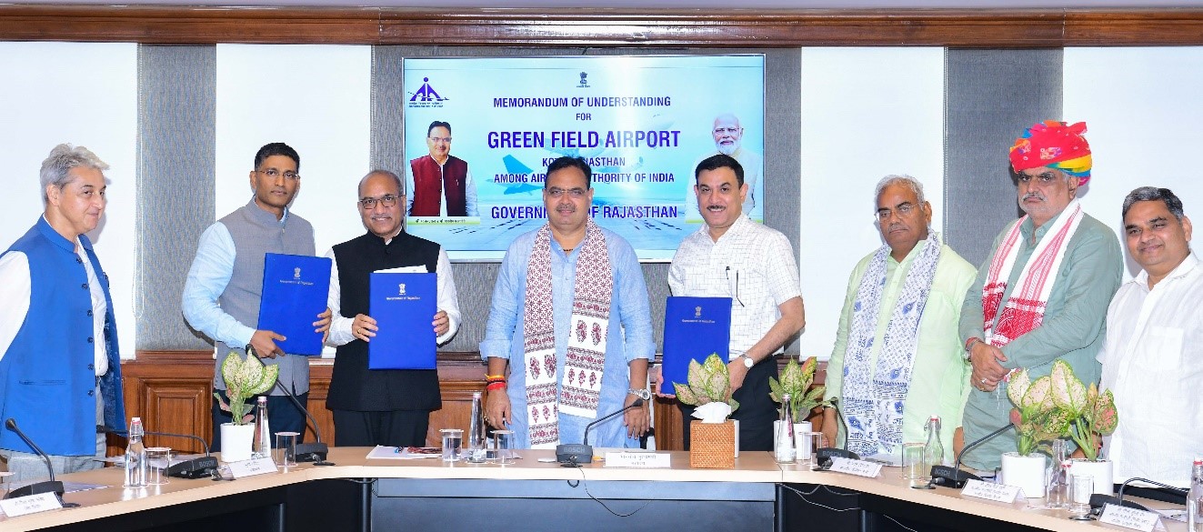 AAI signs MoU with Government of Rajasthan for development of a greenfield airport at Kota in Rajasthan