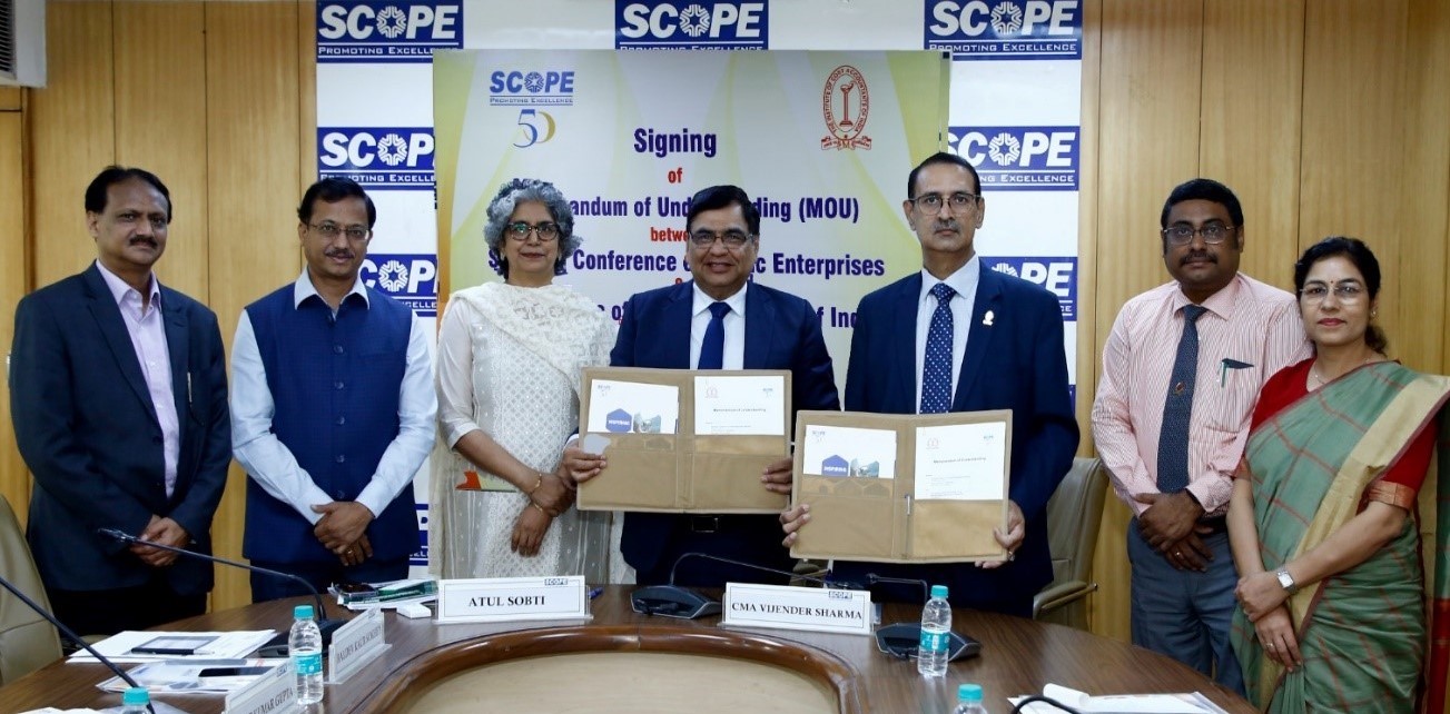 SCOPE and The Institute of Cost Accountants of India Sign MoU for Knowledge Partnership