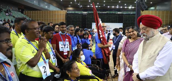 Minister of Petroleum and Natural Gas Hardeep Singh Puri inaugurates 4th ONGC Para Games 2022