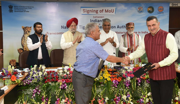 Indian Oil signs MoU with National Tiger Conservation Authority (NTCA) for transcontinental relocation of ‘cheetah’ in its historical range in India