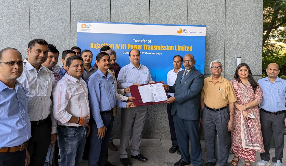 RECPDCL Hands Over Rajasthan-IV H-1 Power Transmission Limited to M/s Power Grid Corporation of India Limited